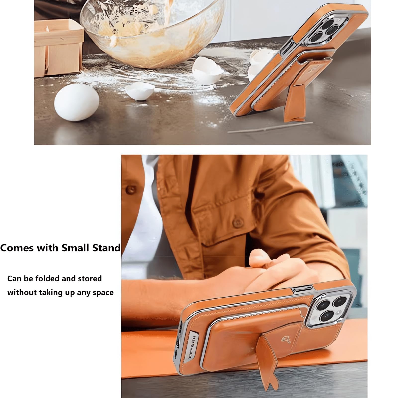 Amazon.com: PUPAOBOOM Magnetic Leather Phone Case with